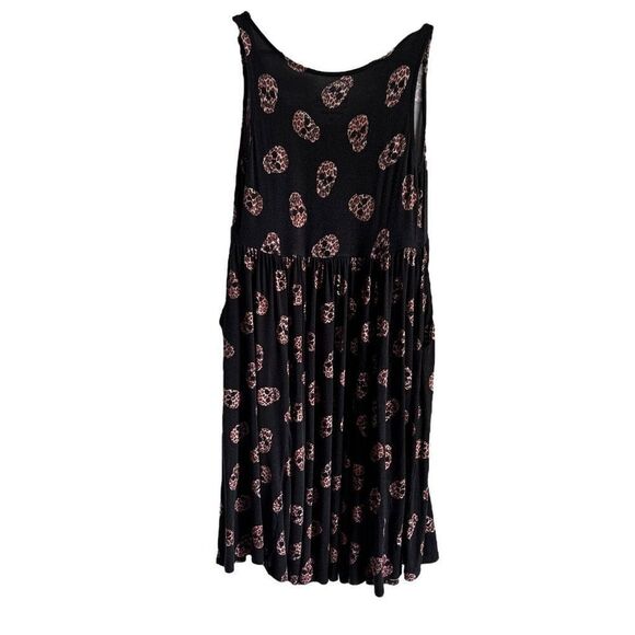 Torrid Super Soft Leopard Skull Print Tank Skater Dress Black Pink Size 00 - Picture 6 of 6